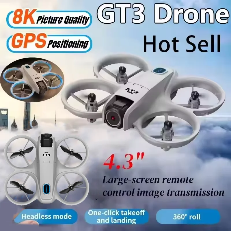 Home Security Cameras Outdoor - GT3 Drone 8K HD Dual Cameras