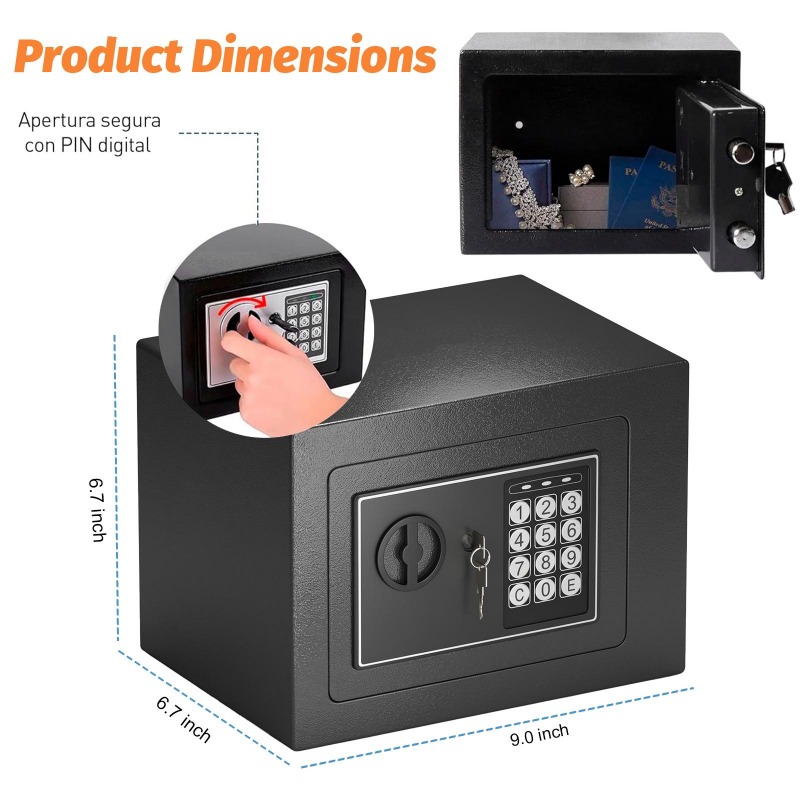 Digital Electronic Safe Box wi - Home Security Services avaliação e preço