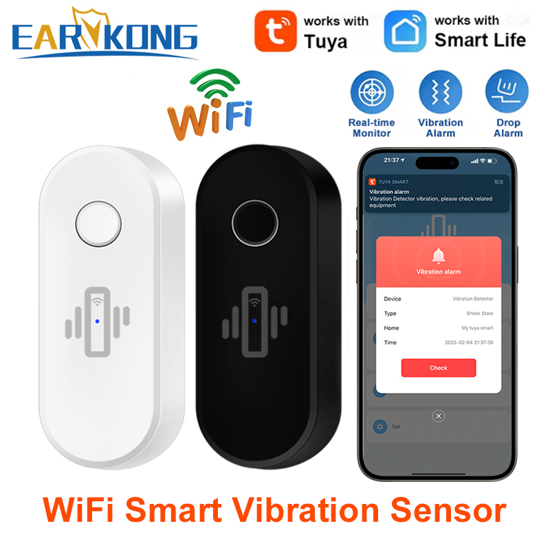 Tuya WiFi Vibration Detector G - Window Alarm Sensor avaliação e preço