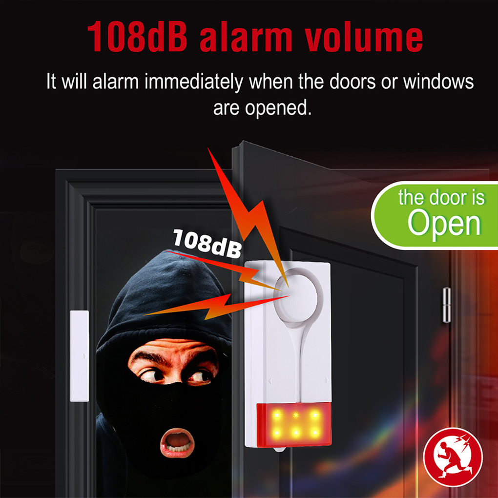 Anti-Theft Alarm 110db Loud Do - Window Alarm Sensor avaliação e preço