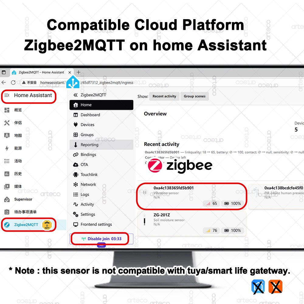 ZigBee Smart Vibration Sensor  - Home Security Device avaliação e preço
