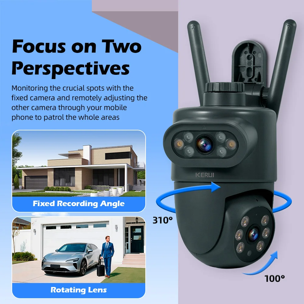 KERUI Outdoor 10MP 5K HD Dual  - Home Security Beams avaliação e preço