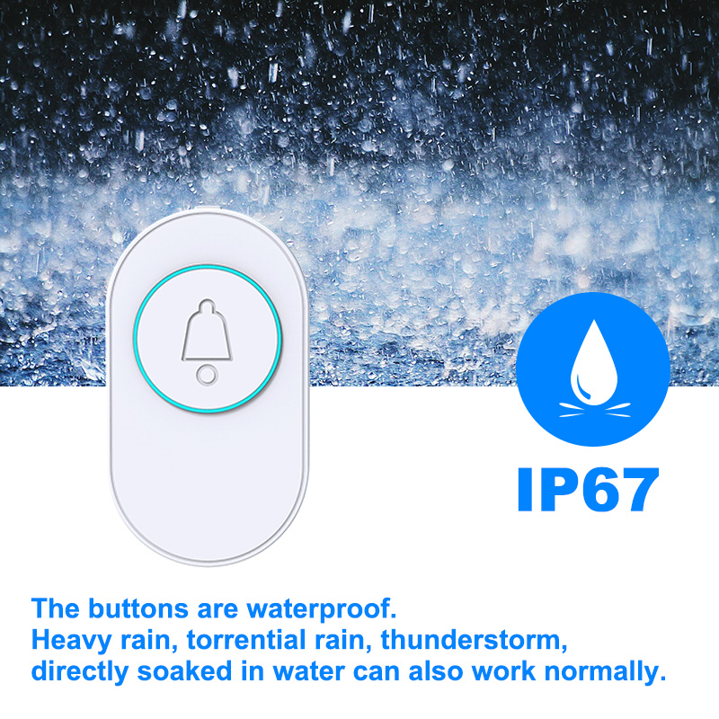 Wireless Doorbell IP67 Waterpr - Home Security Beams avaliação e preço