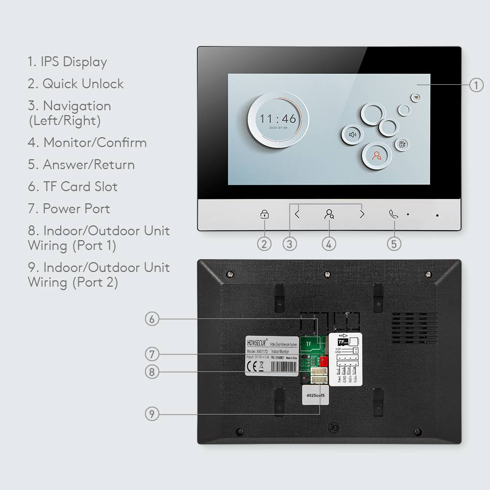 Tuya Smart WIFI Indoor Monitor - Home Security Gate avaliação e preço