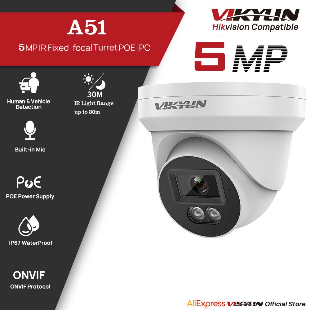 VIKYLIN 5MP IP Security Camera - Home Security Service avaliação e preço