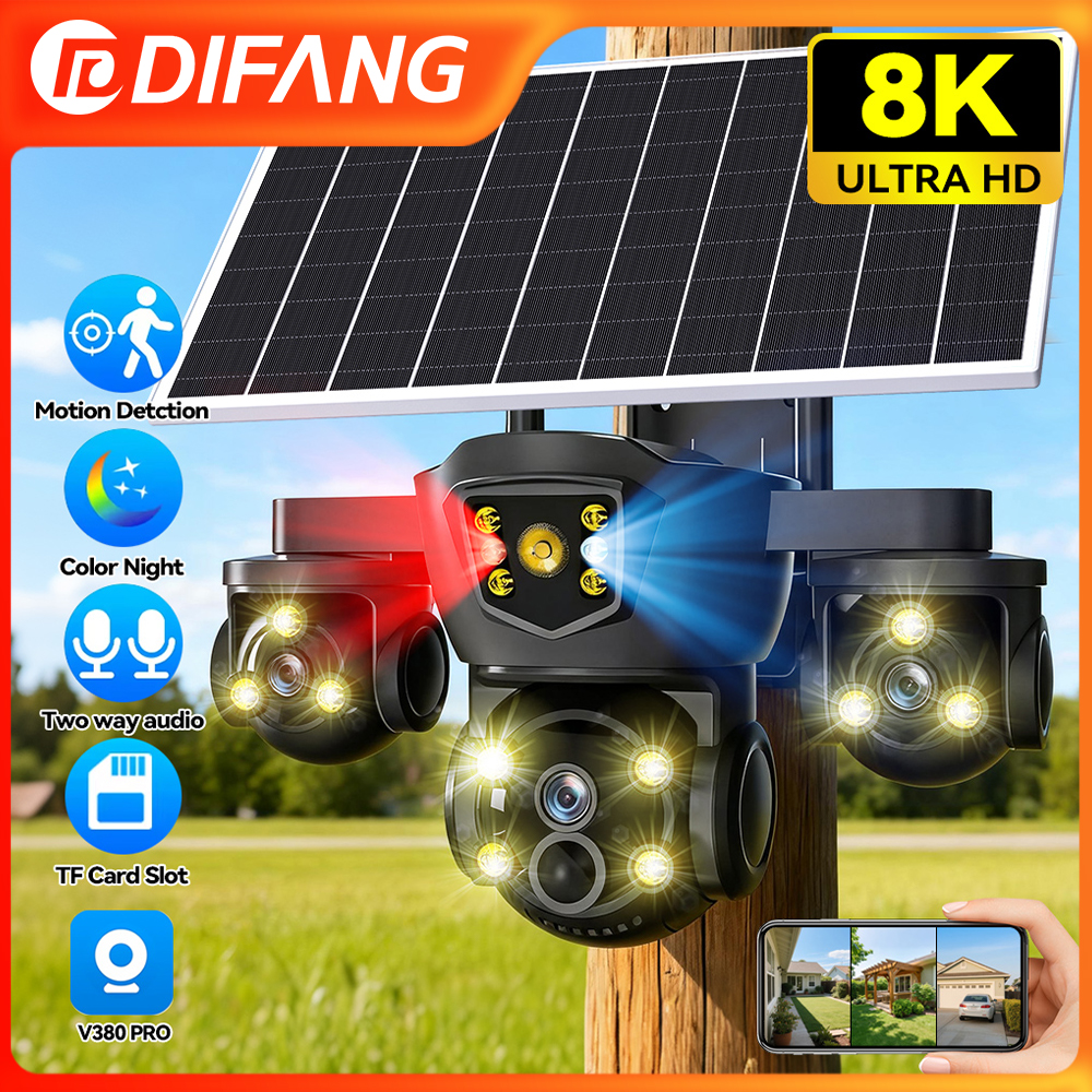 V380 Pro New 20MP WIFI Solar C - Home Security Outdoor Camera System avaliação e preço