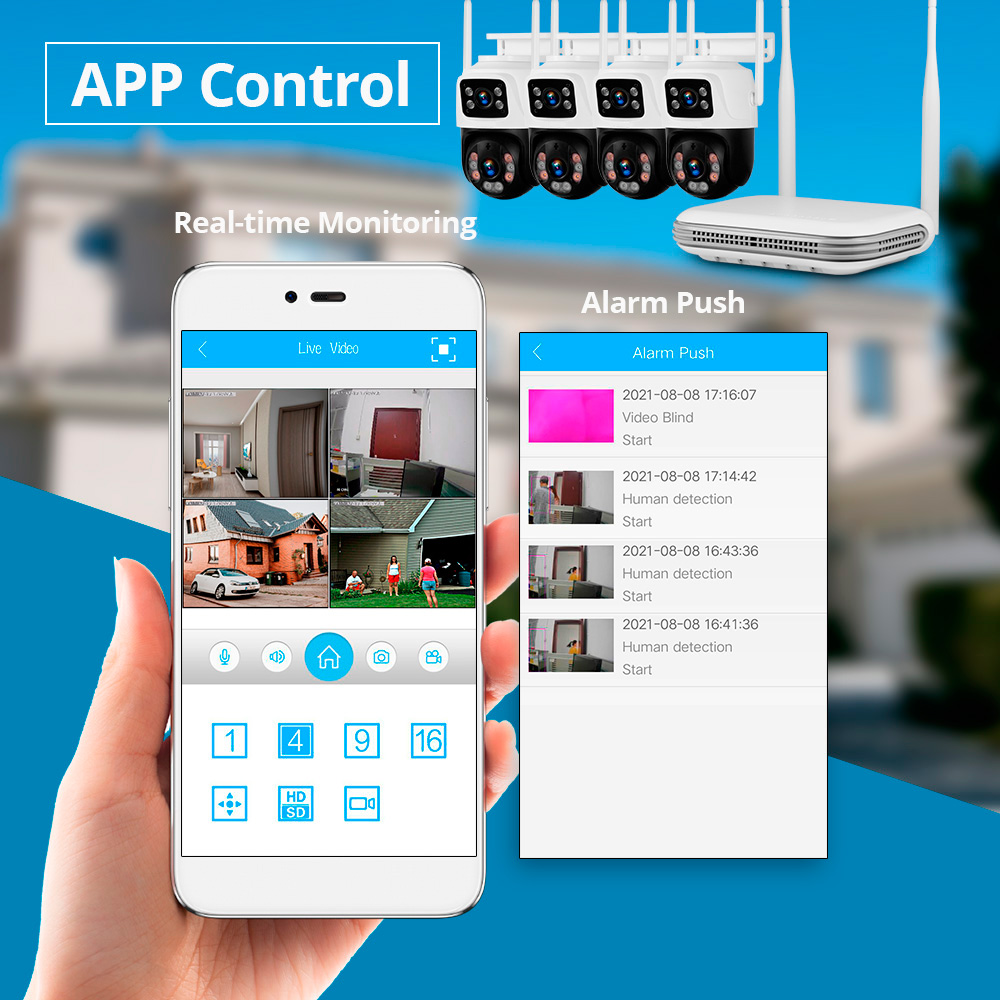 KERUI Waterproof 6MP HD Wirele - Home Security Services avaliação e preço