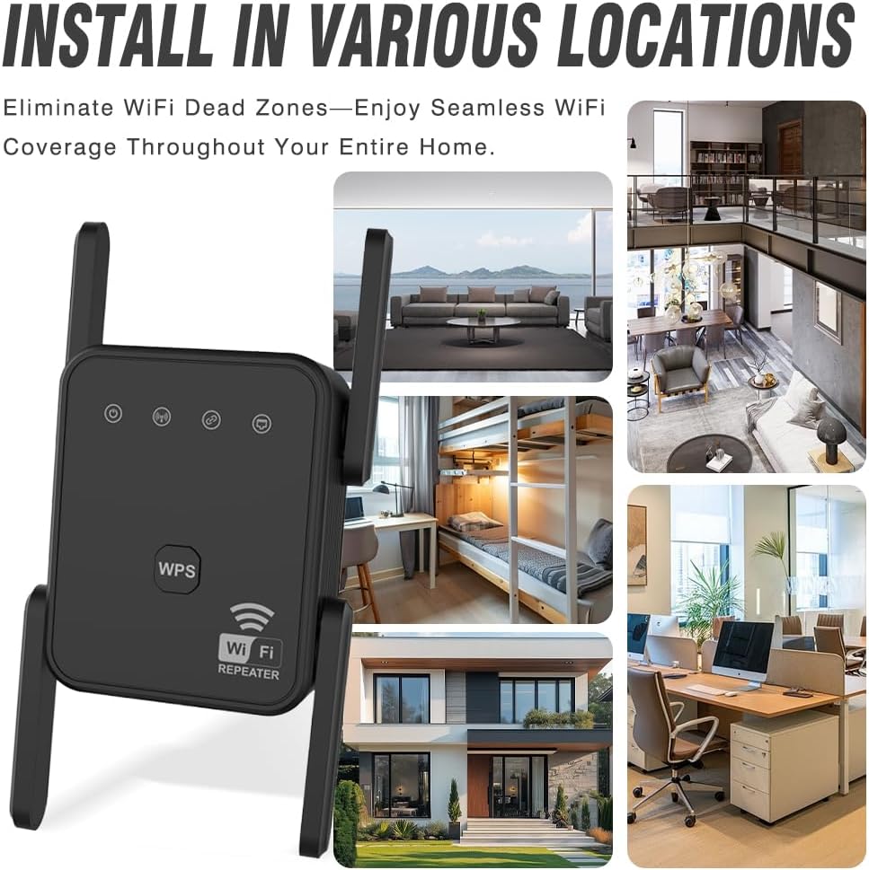 WiFi Repeater 300Mbps 2.4GHz W - Home Security Service avaliação e preço