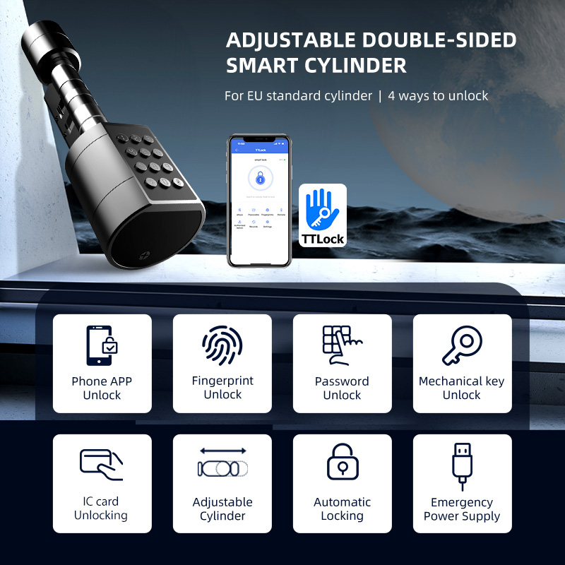 Smart Euro Cylindrical Door Lo - Home Security Services avaliação e preço