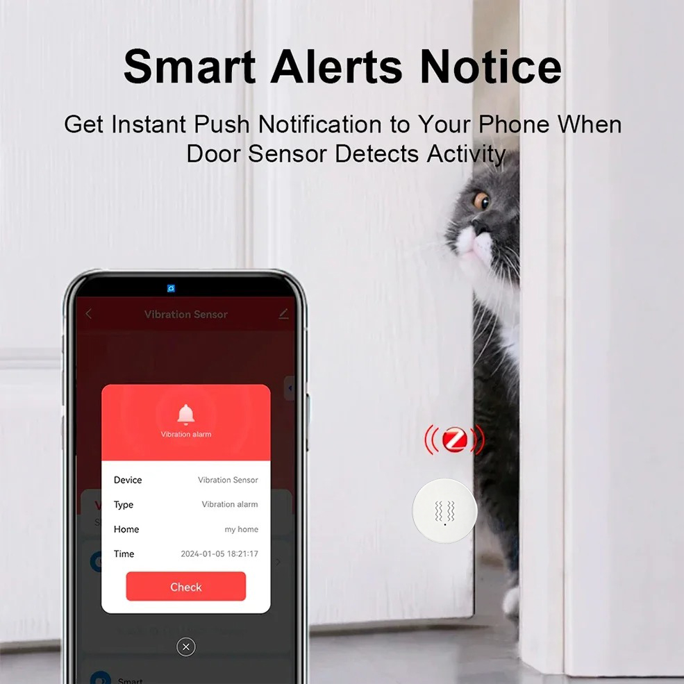 Tuya ZigBee Smart Vibration &  - Home Security Services avaliação e preço