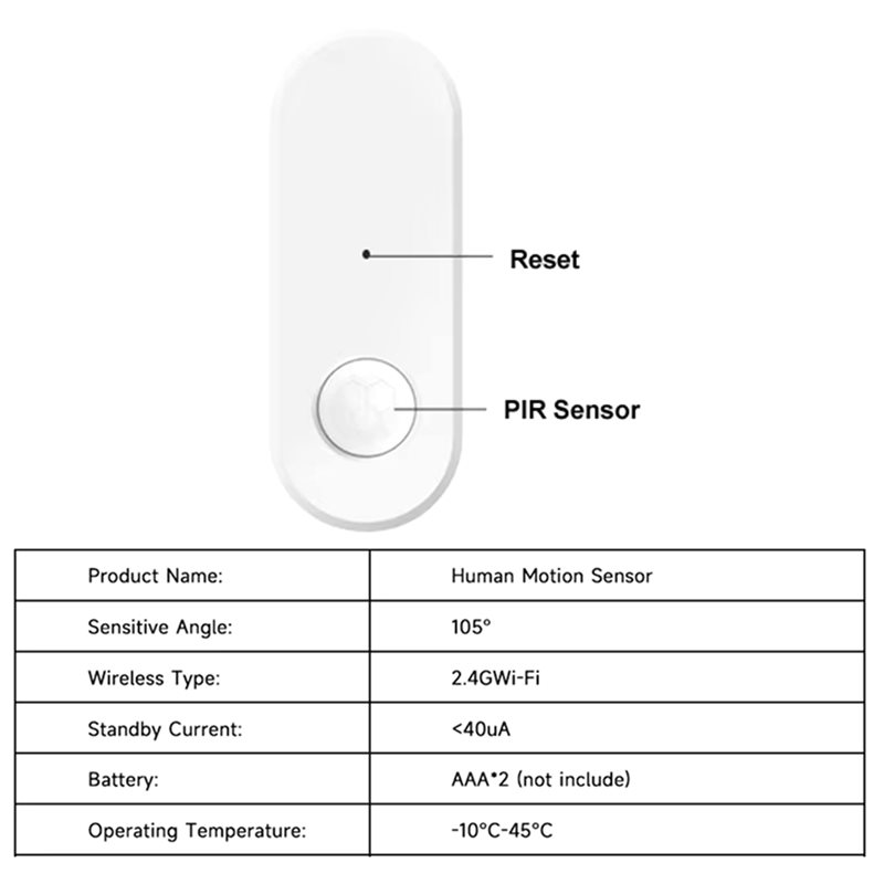 ABDJ-Tuya Wifi PIR Motion Sens - Home Security Device avaliação e preço