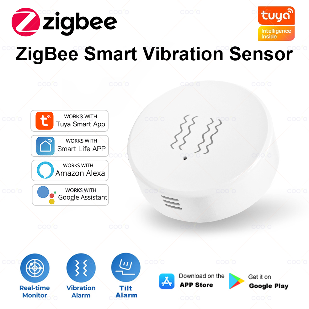 ZigBee Tuya Smart Vibration Se - Window Alarm Sensor avaliação e preço