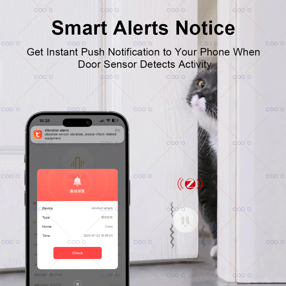ZigBee Tuya Smart Vibration Se - Window Alarm Sensor avaliação e preço