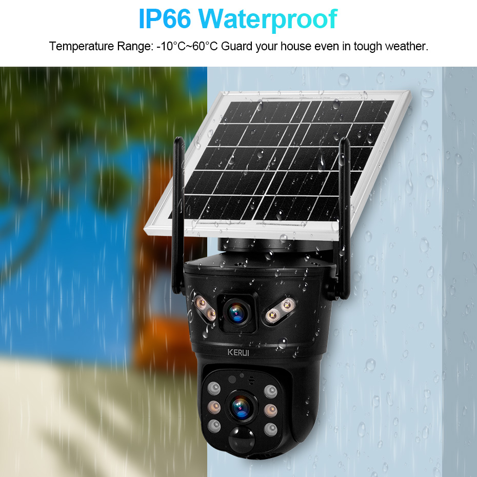 KERUI Outdoor 6MP Solar Camera - Home Security Outdoor Camera System avaliação e preço