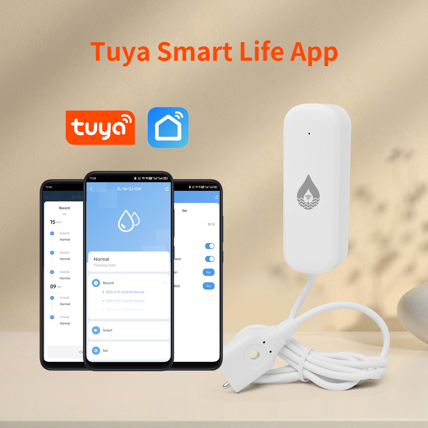 YFK Tuya WiFi Water Leakage Se - Home Security Device avaliação e preço