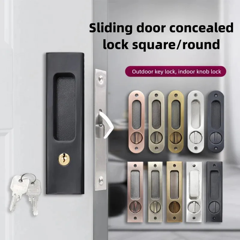 Black Sliding Door Lock with K - Home Security Locks For Doors avaliação e preço