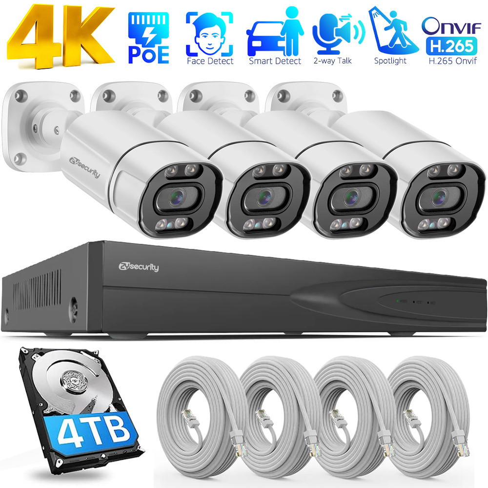 4K PoE Security Camera System  - Home Security Outdoor Camera System avaliação e preço