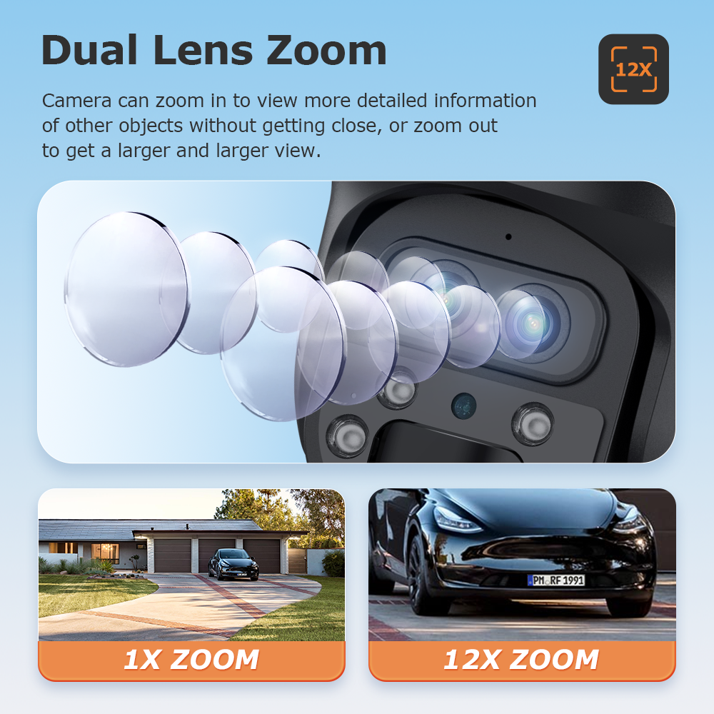 SHIWOJIA 15X ZOOM Solar Camera - Home Security Outdoor Camera System avaliação e preço