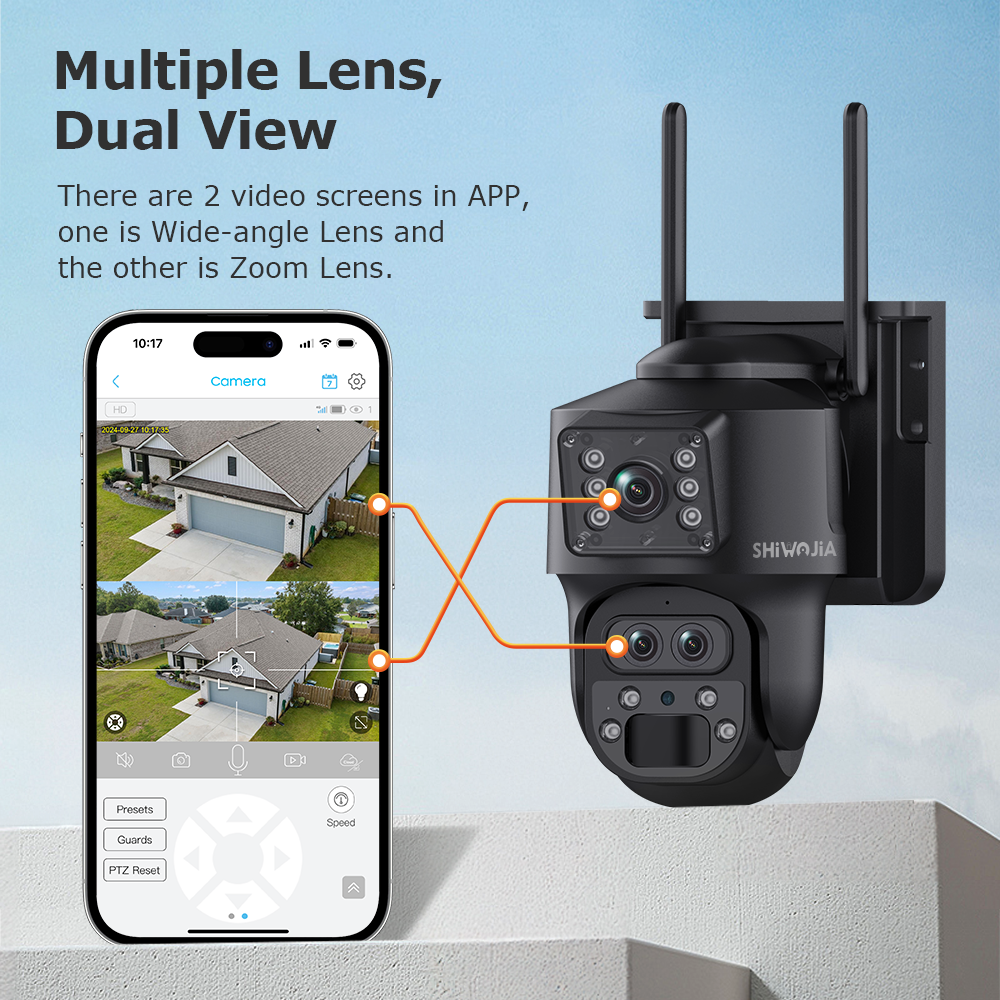 SHIWOJIA 15X ZOOM Solar Camera - Home Security Outdoor Camera System avaliação e preço