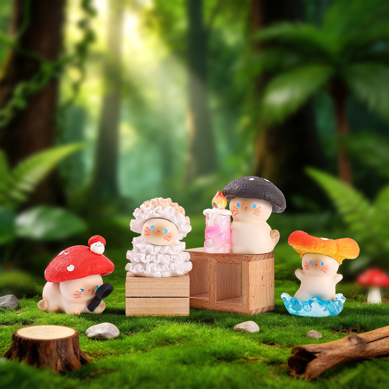 Mushroom Meow Blind Box Cute C - Home Security Packages avaliação e preço