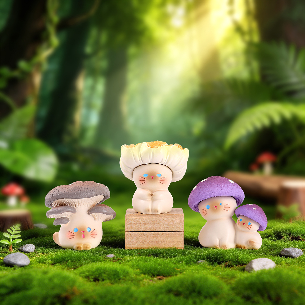 Mushroom Meow Blind Box Cute C - Home Security Packages avaliação e preço