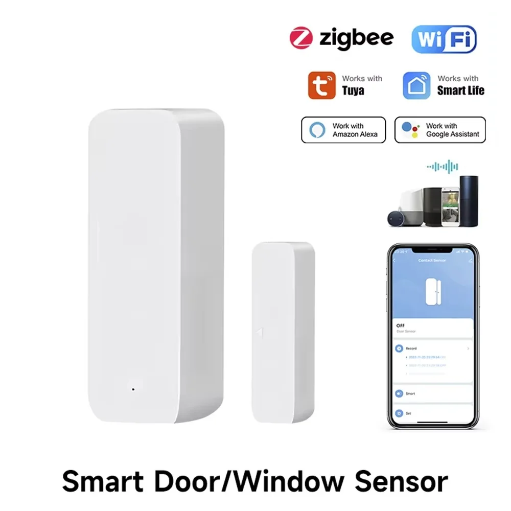 Tuya Zigbee/WiFi Magnetic Door - Window Alarm Sensor avaliação e preço