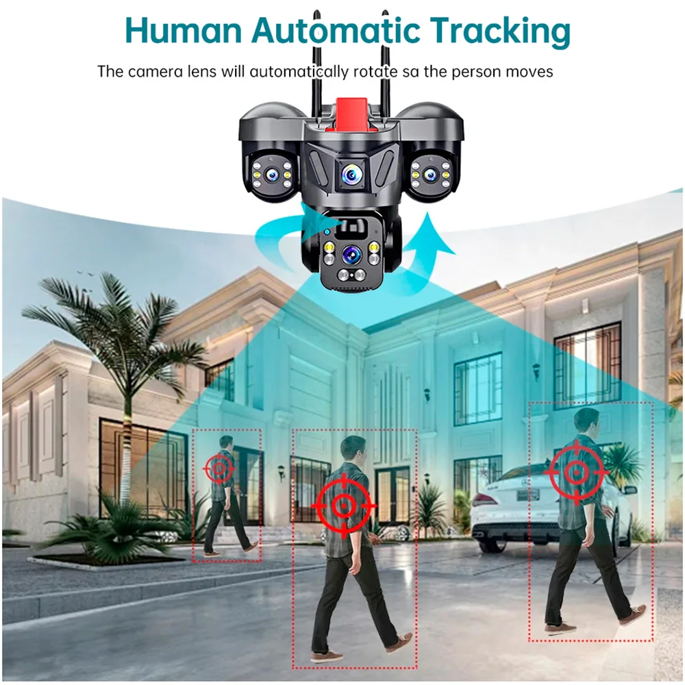 KERUI V380 Pro Outdoor PTZ 6MP - Home Security Services avaliação e preço
