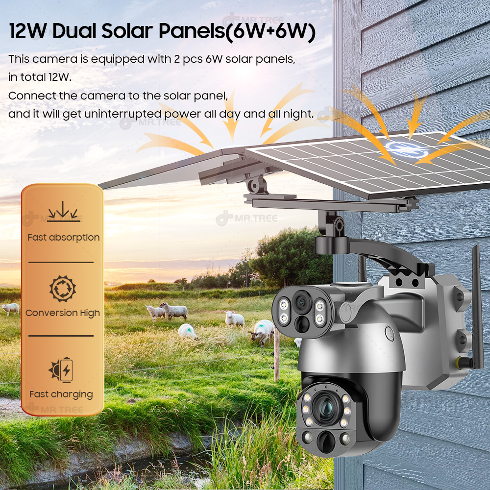 4K 50X Optical Zoom Dual Lens  - Home Security Outdoor Camera System avaliação e preço