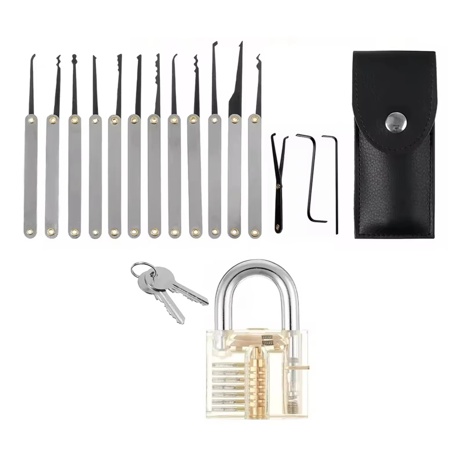 15pcs Kit Multi functional Too - Lock Picking Set avaliação e preço