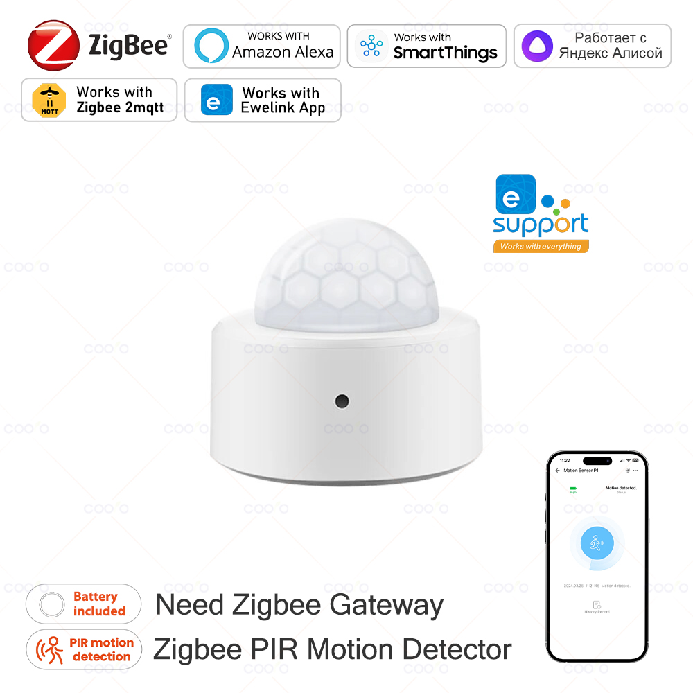 Zigbee Mini PIR Motion Sensor  - Home Security Device avaliação e preço