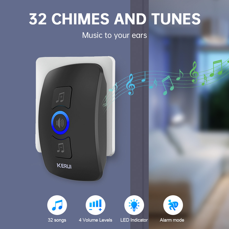 KERUI M525 Door Bell Chime Kit - Home Security Beams avaliação e preço