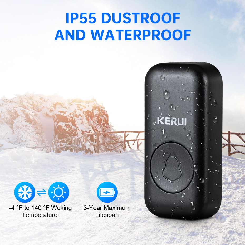 KERUI M525 Door Bell Chime Kit - Home Security Beams avaliação e preço